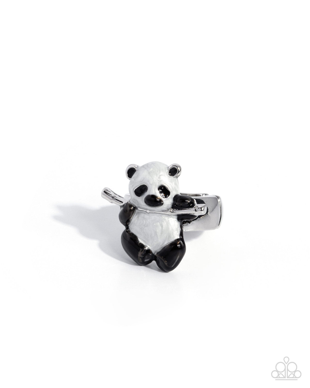 Polished Panda Ring - Black image 2