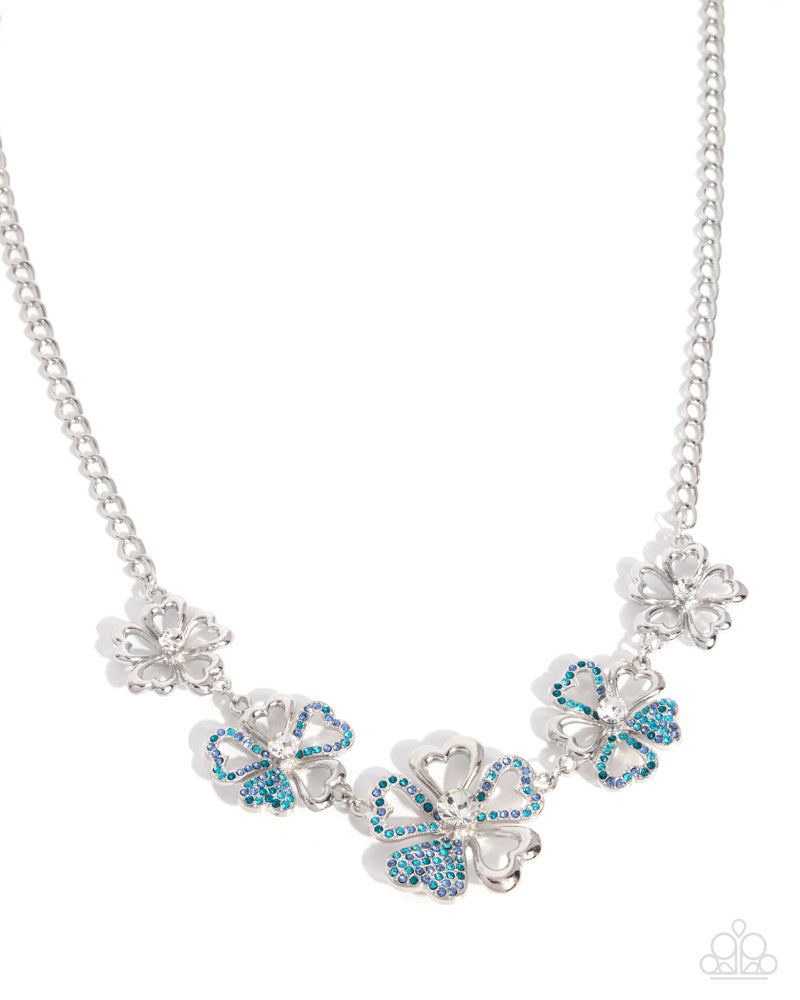 Finally Floral Necklace - Blue | Paparazzi Accessories