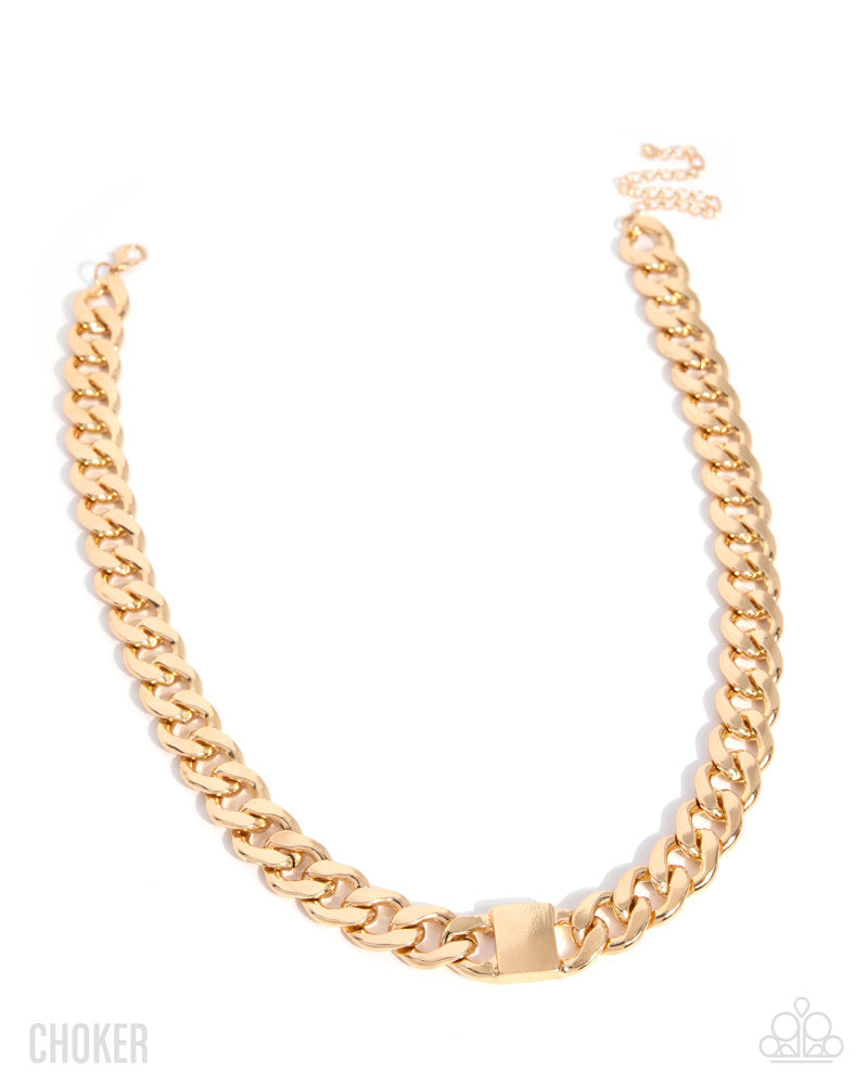 Rebellious Reaction Necklace - Gold image 2