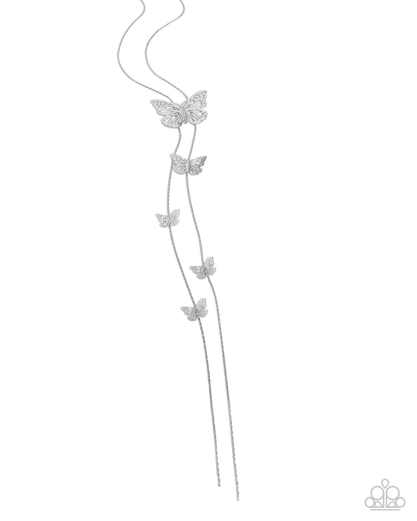 Fluttering Freestyle Necklace - Silver image 2