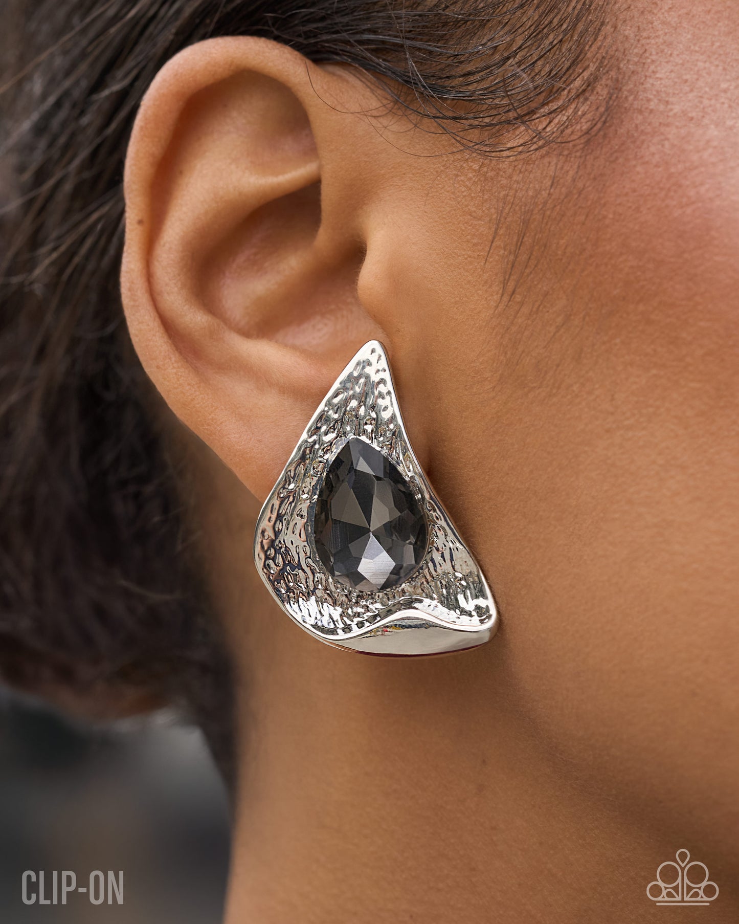 Chic Character Earrings - Silver image 3