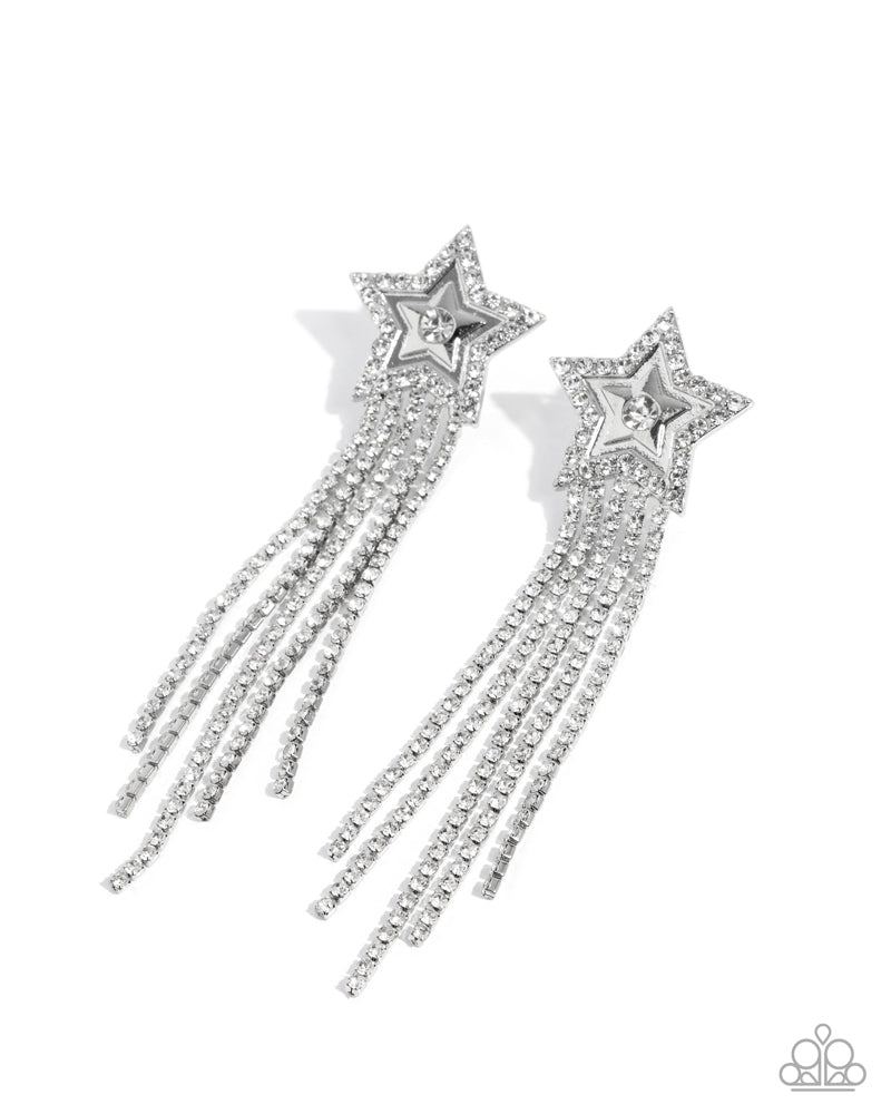 Currently Cosmic Earrings - White image 2