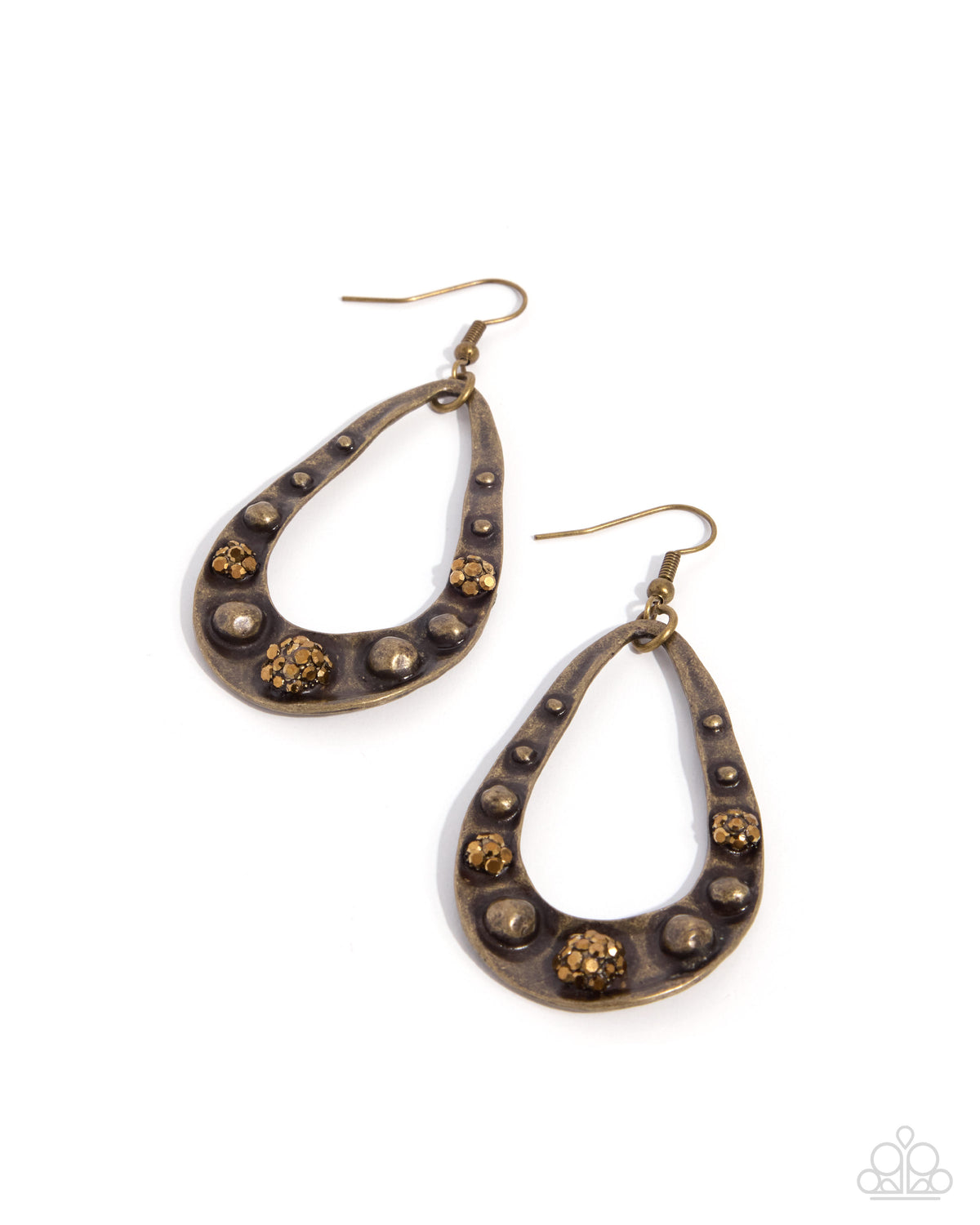 Smoldering Sashay Earrings - Brass | Paparazzi Accessories image 2
