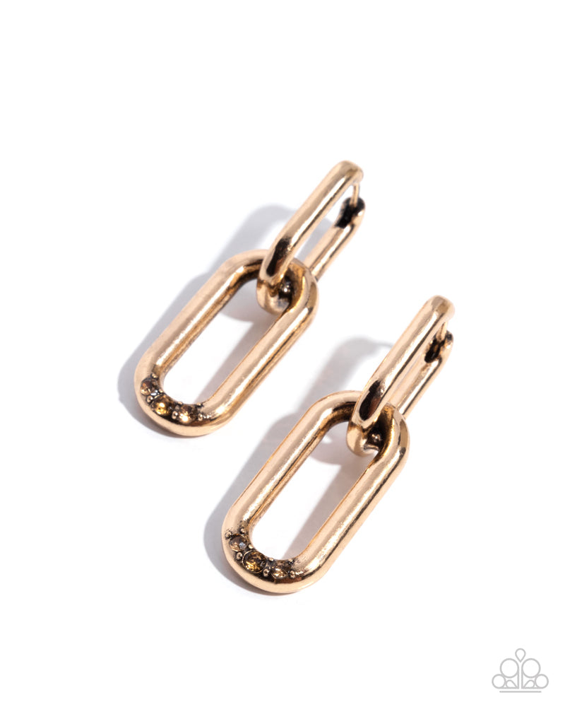 Lavish Links Earrings - Gold | Paparazzi Accessories image 2