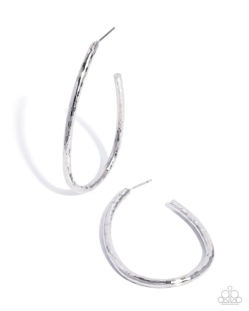 Tousled Twists Earrings - Silver | Paparazzi Accessories image 2