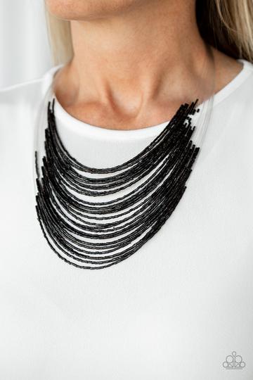 Paparazzi Catwalk Queen - Black Necklace - Pusher P