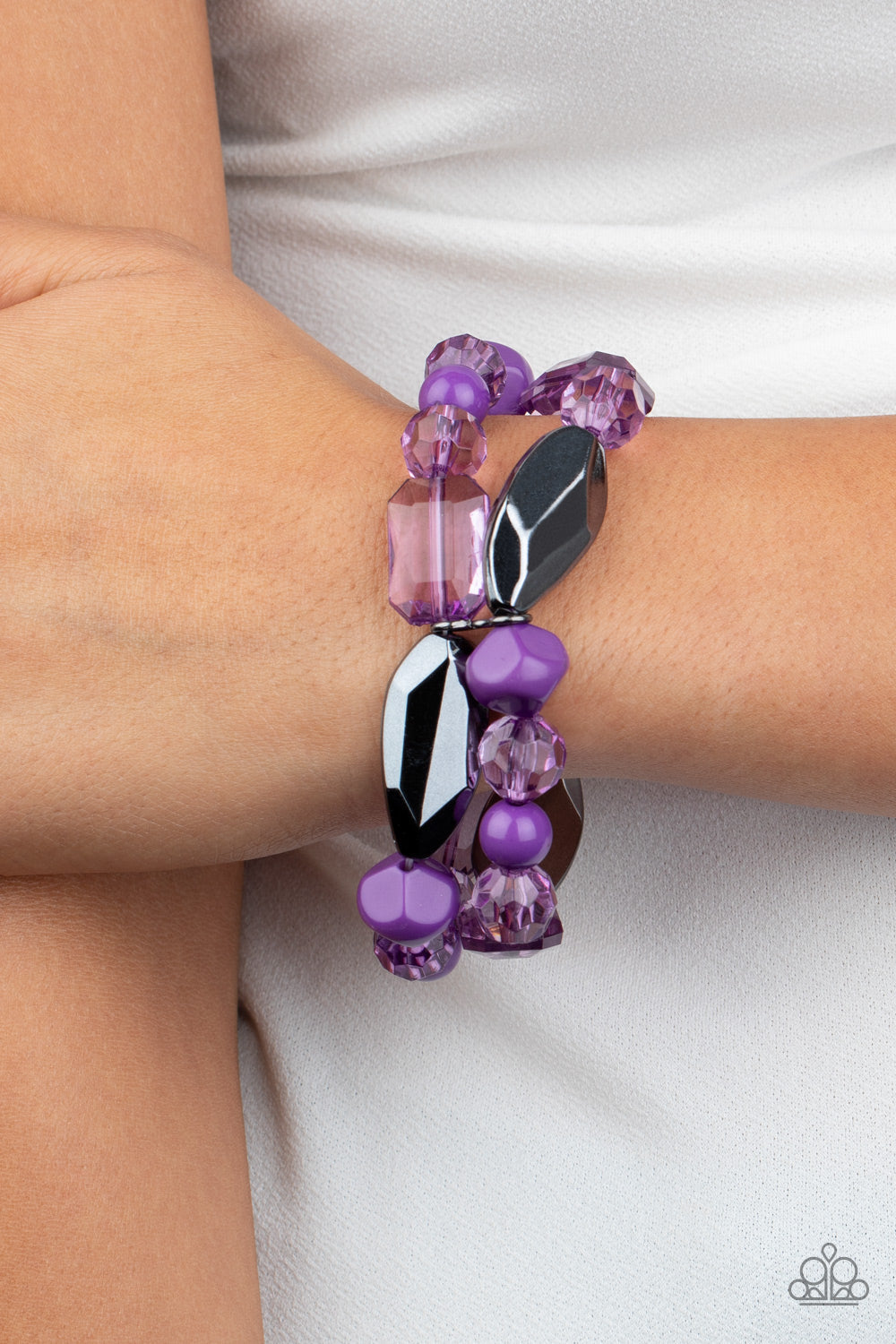 Paparazzi Rockin Rock Candy - Purple Bracelet - Pusher P