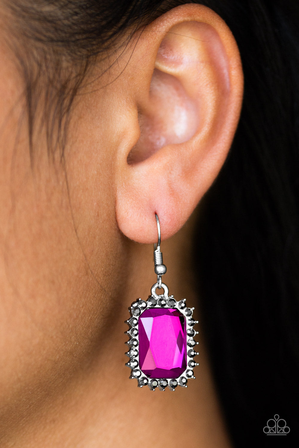 Paparazzi Downtown Dapper - Pink Hematite Earrings - Pusher P