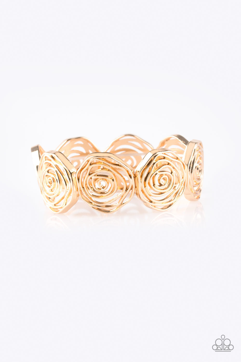 Paparazzi Beat Around The ROSEBUSH - Gold Bracelet - Pusher P