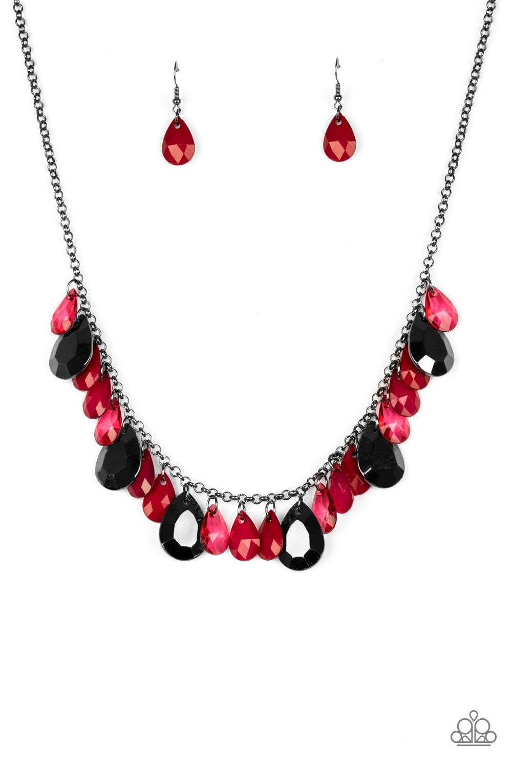 Paparazzi Hurricane Season - Red Necklace - Pusher P