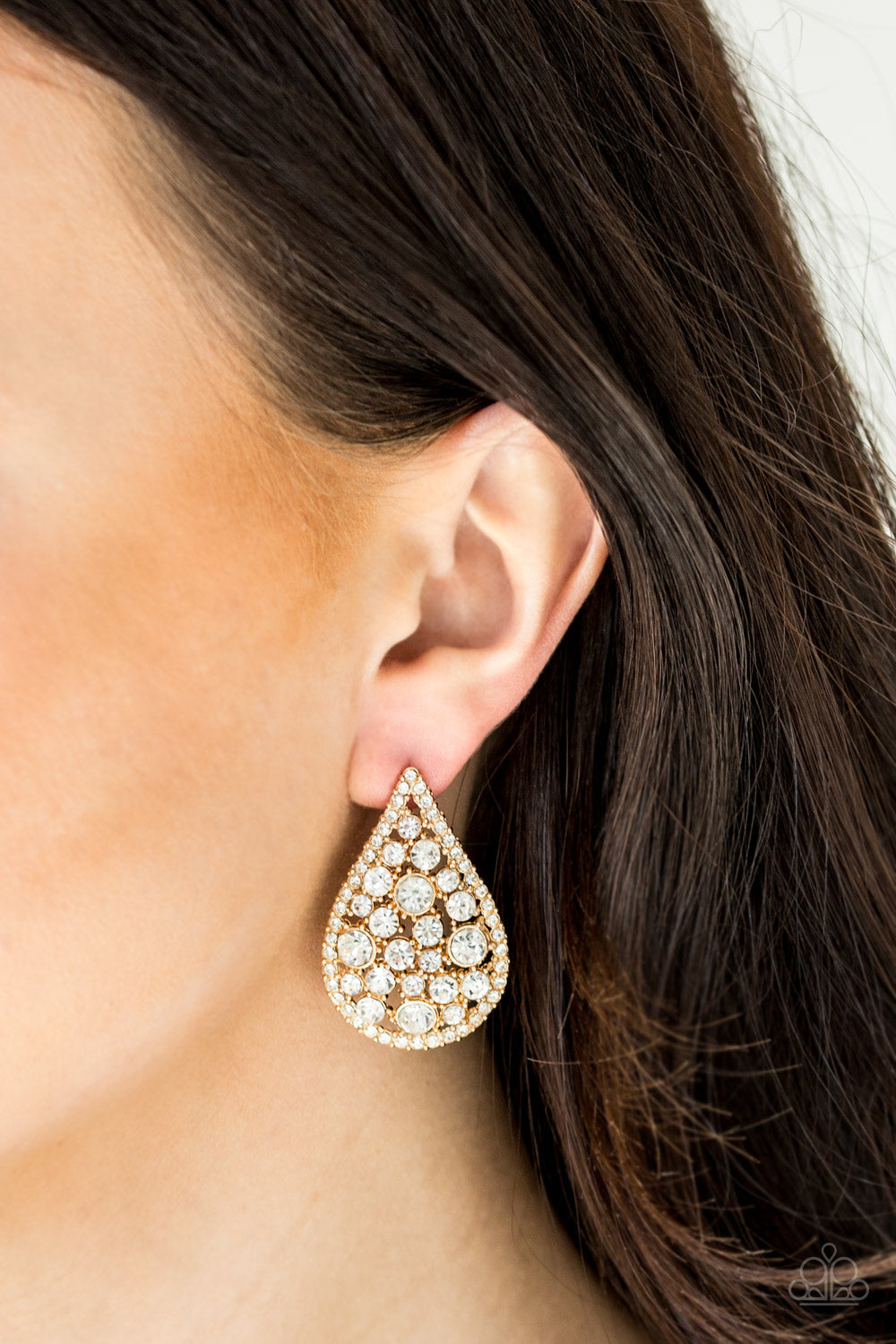 Paparazzi REIGN-Storm - Gold Teardrop Earrings