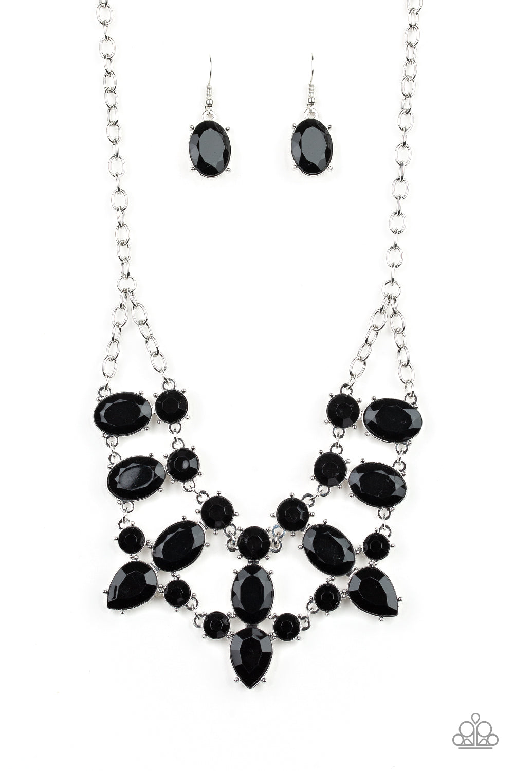 Paparazzi Goddess Glow - Black Teardrop Necklace