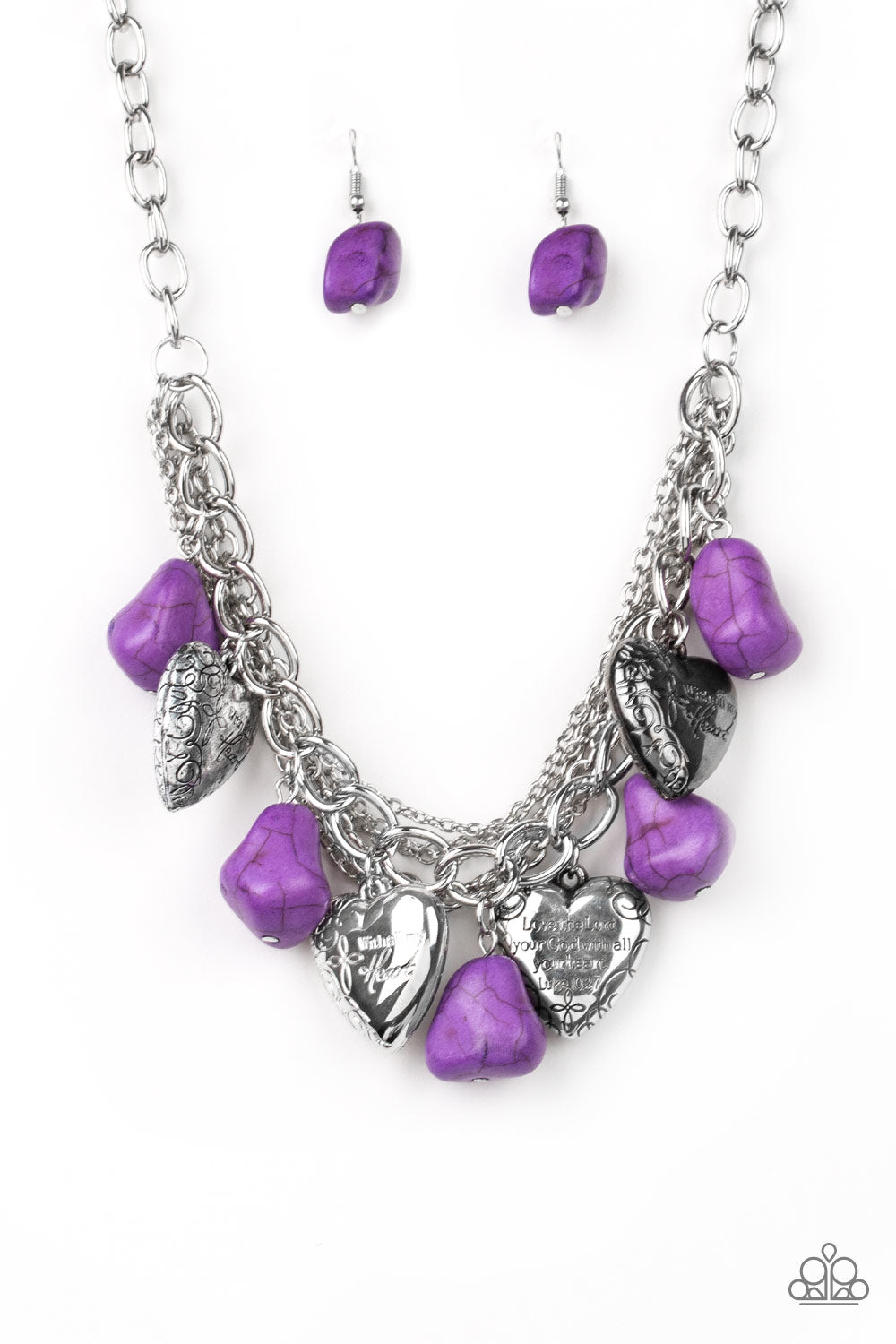 Paparazzi Change Of Heart - Purple Necklace - Pusher P