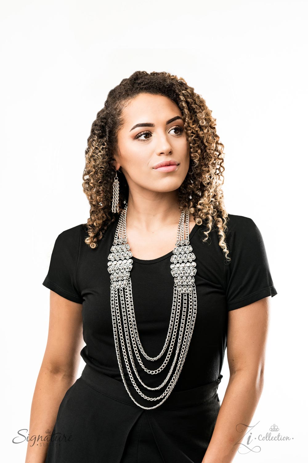 Paparazzi The Erika - 2019 Zi Collection Silver Necklace - Pusher P