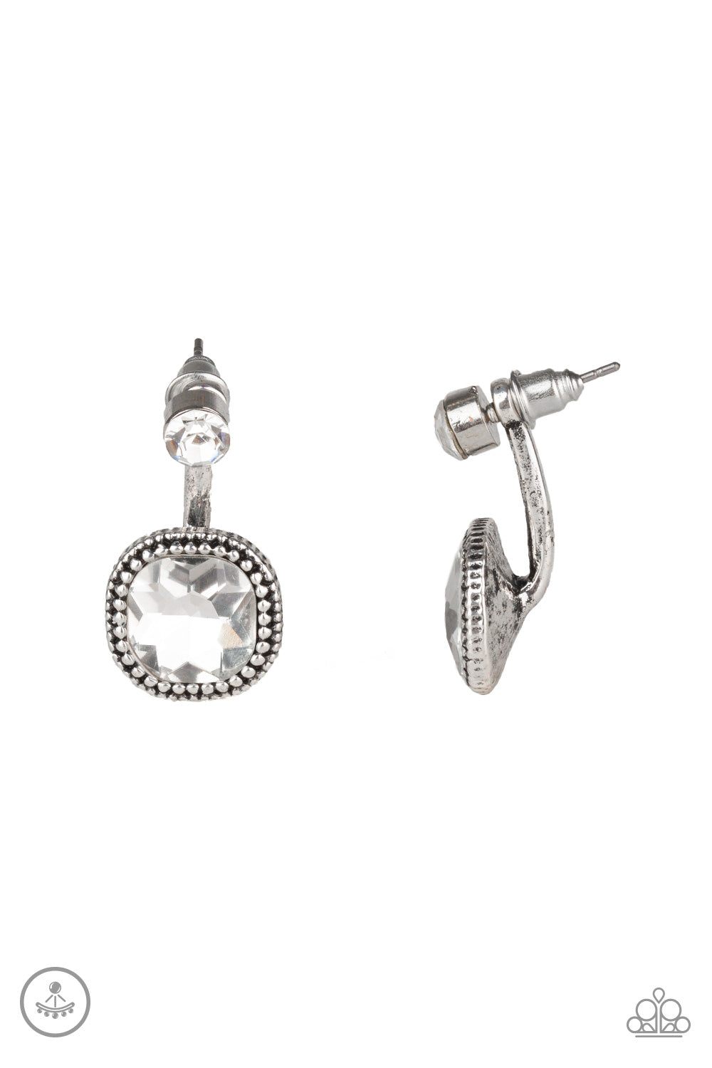 Paparazzi Celebrity Cache - White Double-Sided Post Earrings