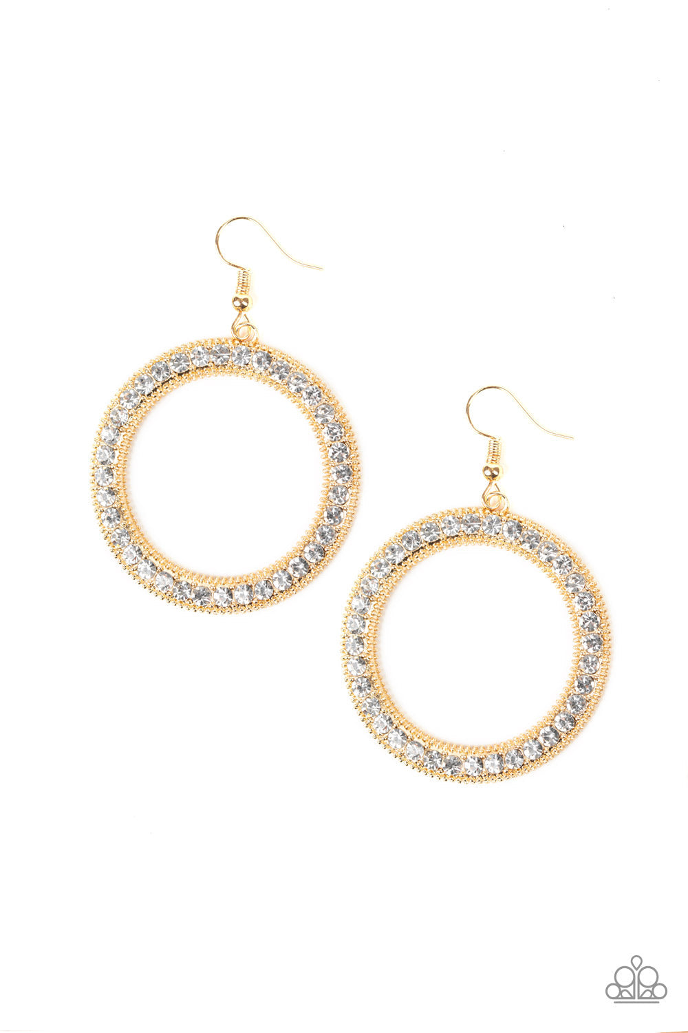 Paparazzi Haute Halo - Gold Earrings - Pusher P