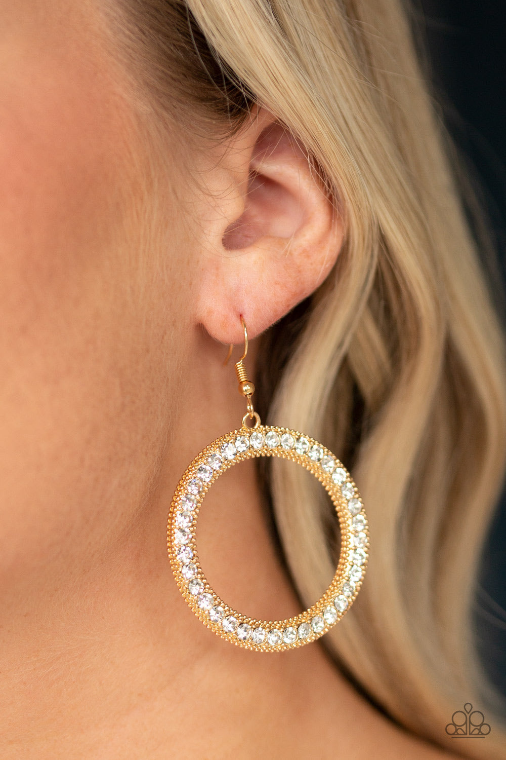 Paparazzi Haute Halo - Gold Earrings - Pusher P