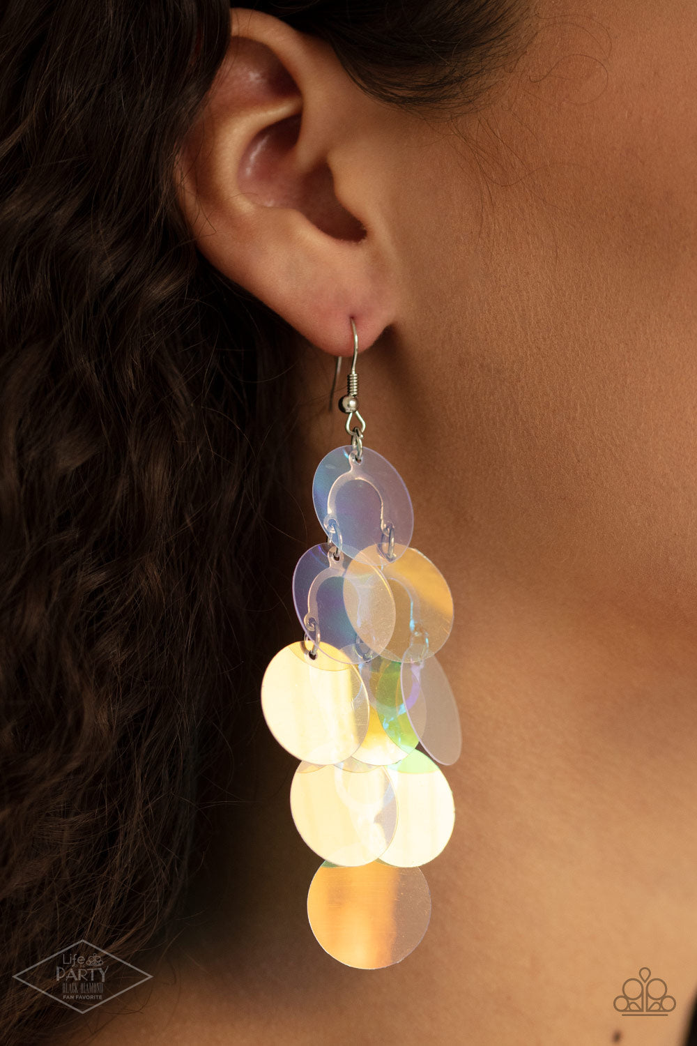 Paparazzi Mermaid Shimmer - Multi Iridescent Earrings