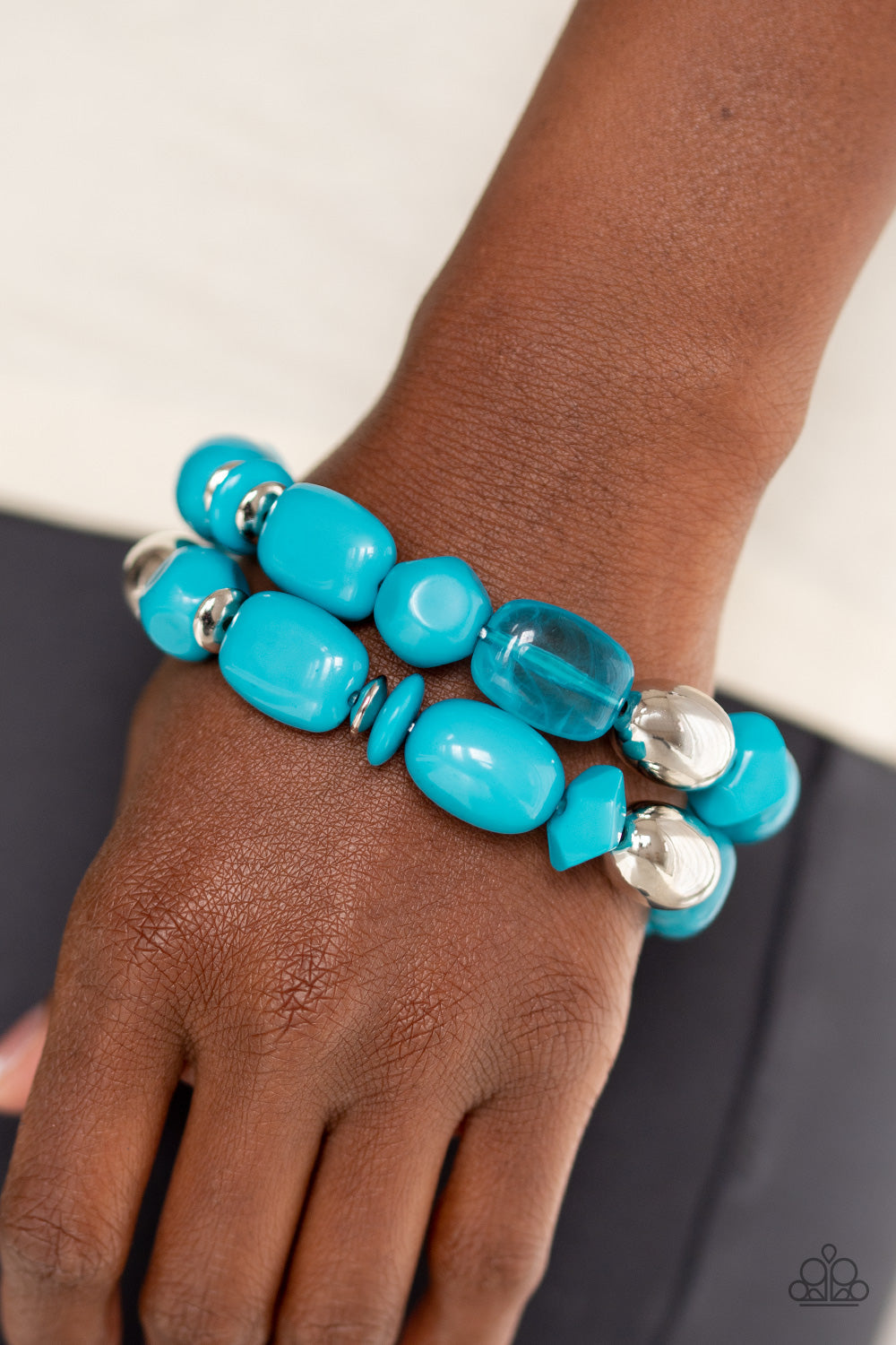 Paparazzi Fruity Flavor - Blue Bead Bracelets - Pusher P