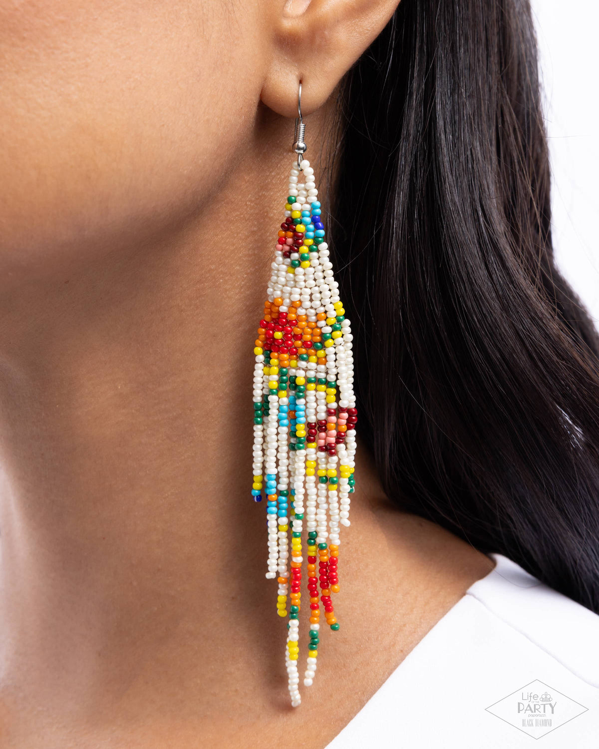 Beaded Gardens - White Seed Bead Earrings | Paparazzi Accessories