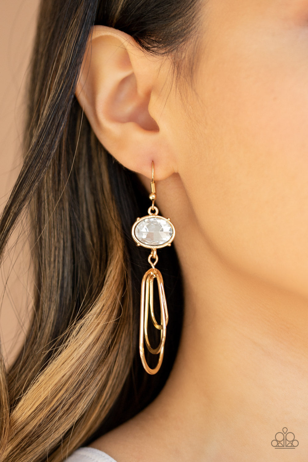 Paparazzi Drop-Dead Glamorous - Gold Earrings - Pusher P