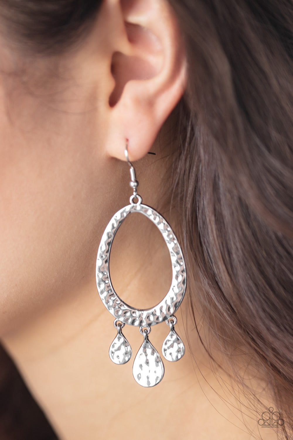 Paparazzi Taboo Trinket - Silver Earrings