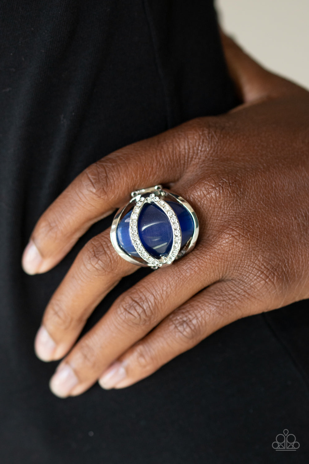 Paparazzi Endless Enchantment: Blue Ring - November 2020 Life Of The Party Exclusive - Pusher P