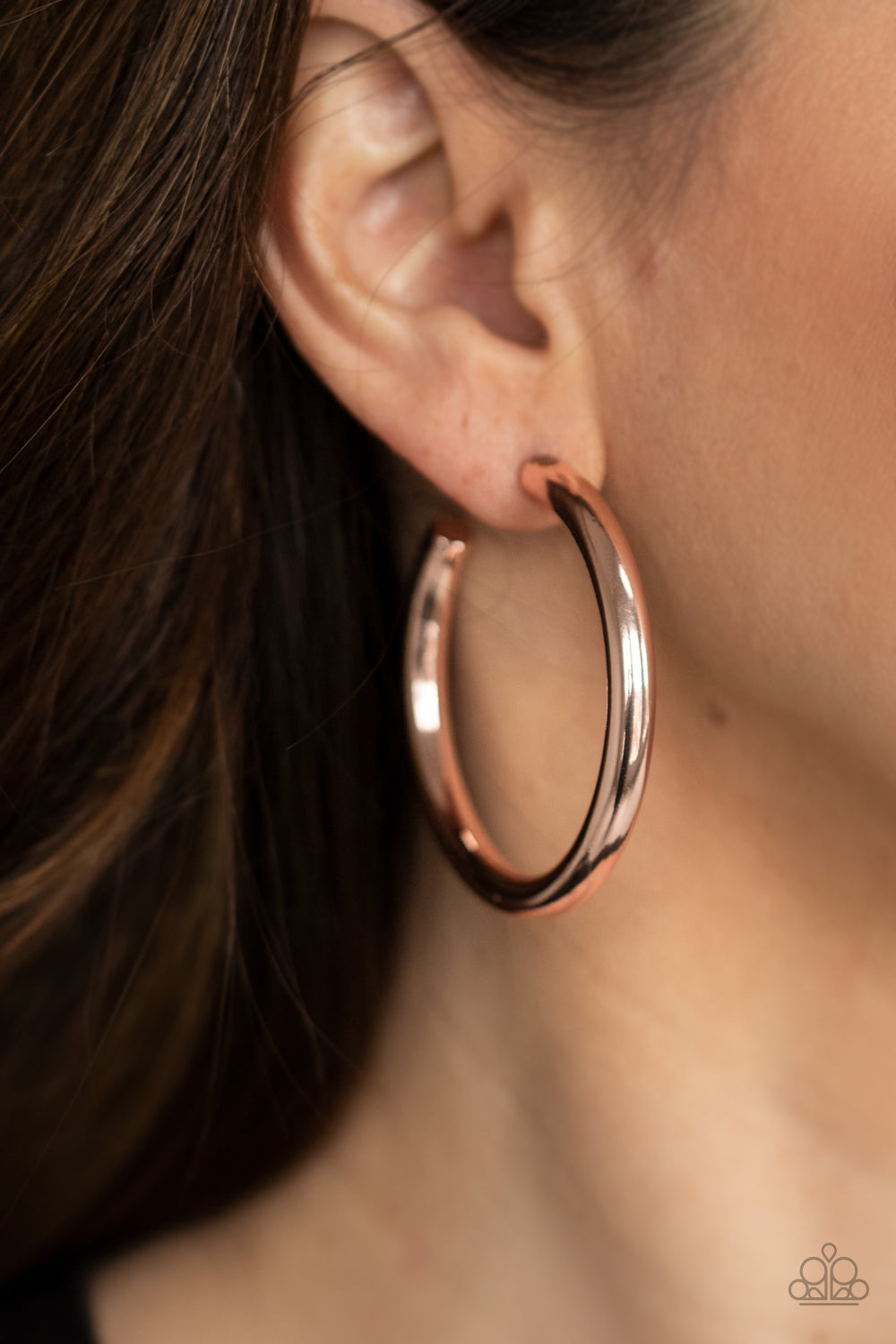 Paparazzi Hoop Hustle - Rose Gold Earrings - Pusher P