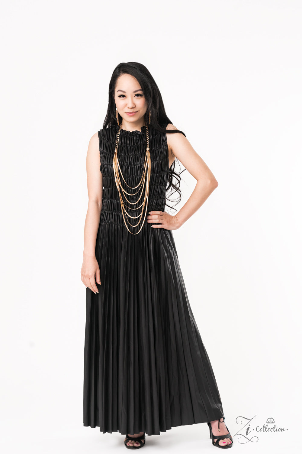 Paparazzi Commanding 2020 Zi Collection Gold Necklace - Pusher P