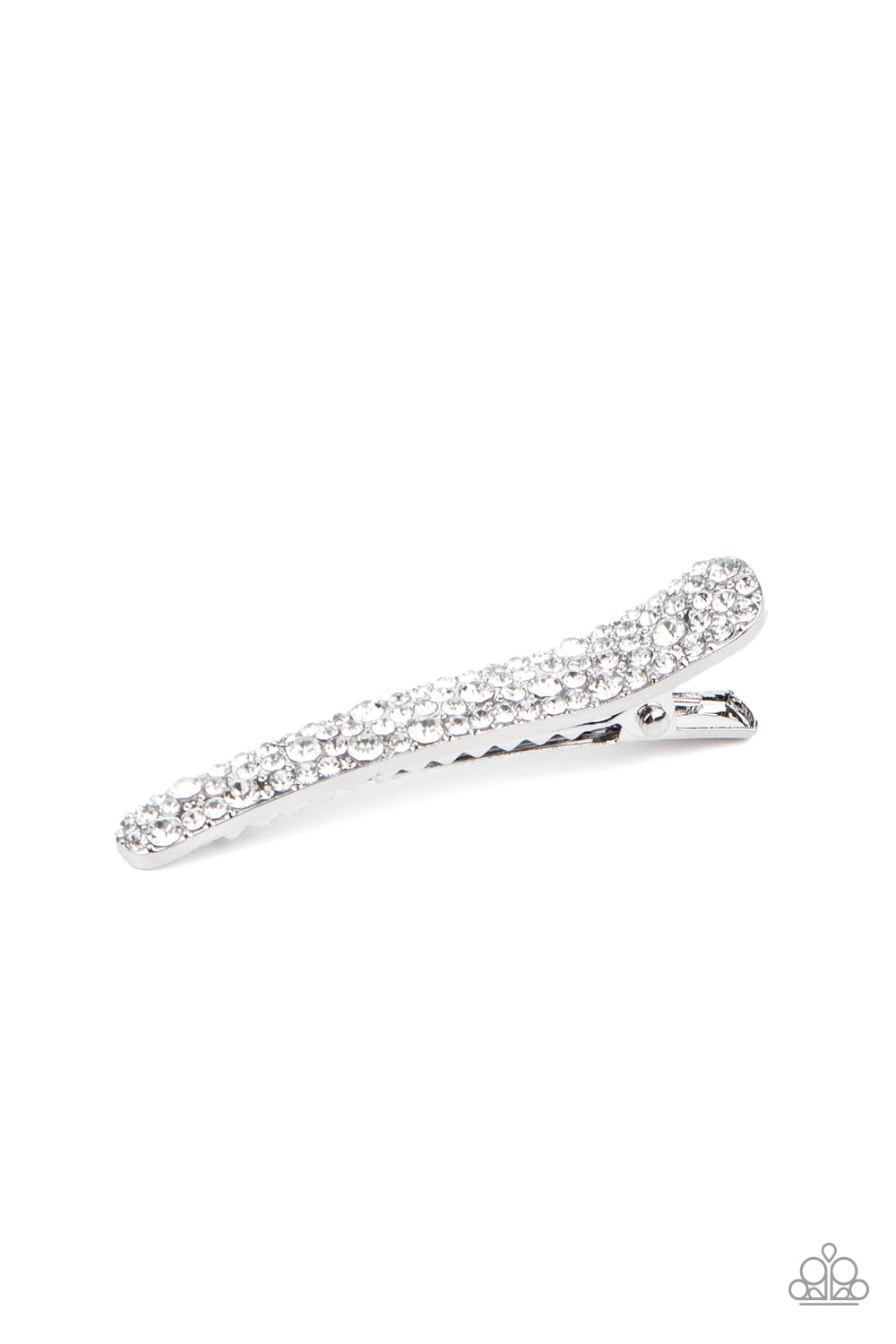 Paparazzi Wish You Were HAIR - White Rhinestone Hair Clips