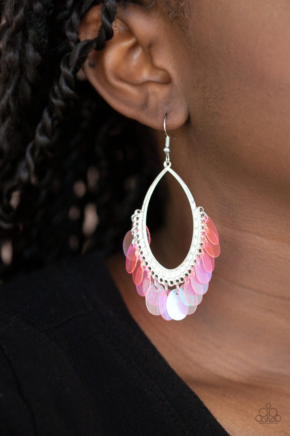 Paparazzi Mermaid Magic - Pink Earrings - Pusher P