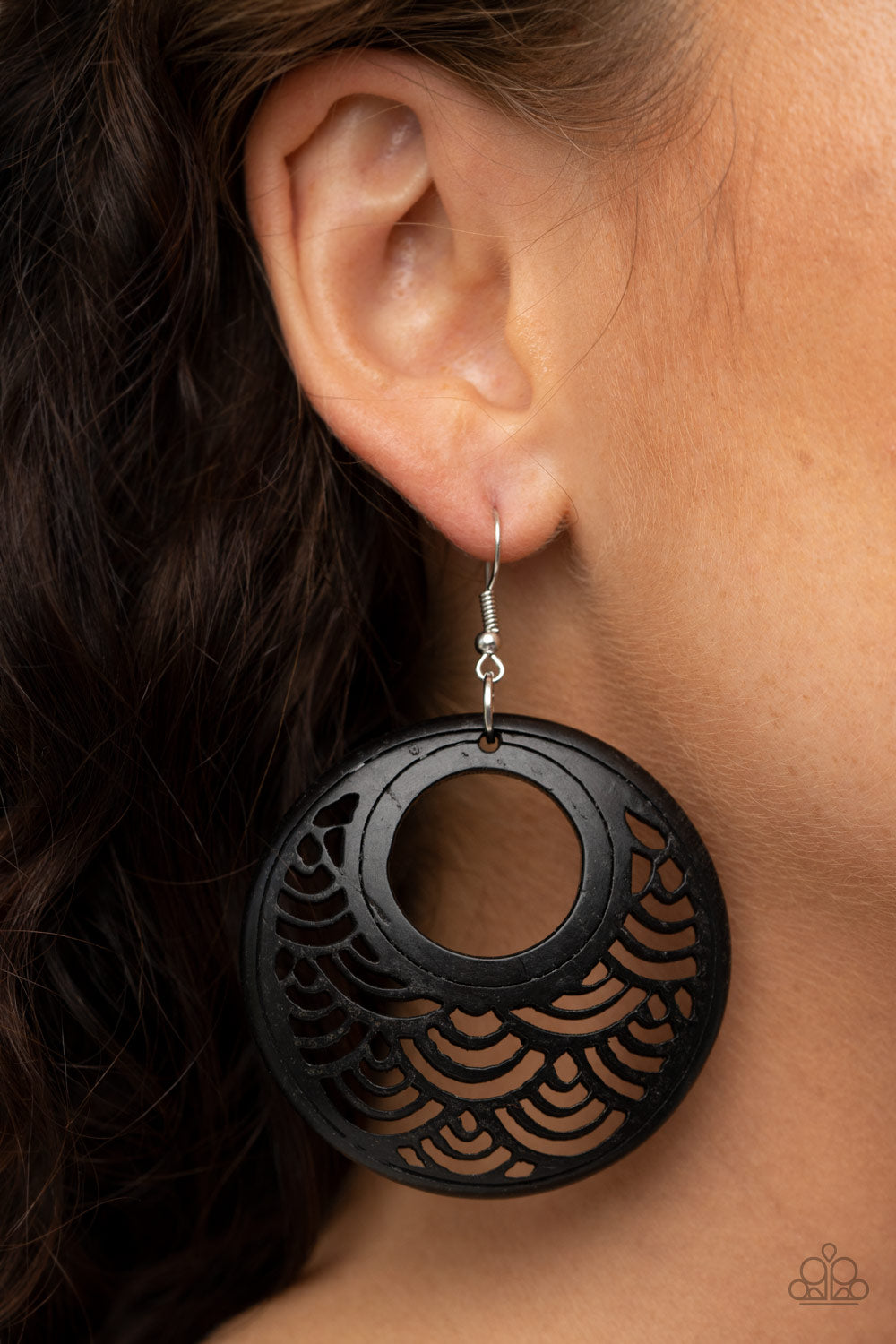 Paparazzi Tropical Canopy - Black Earrings