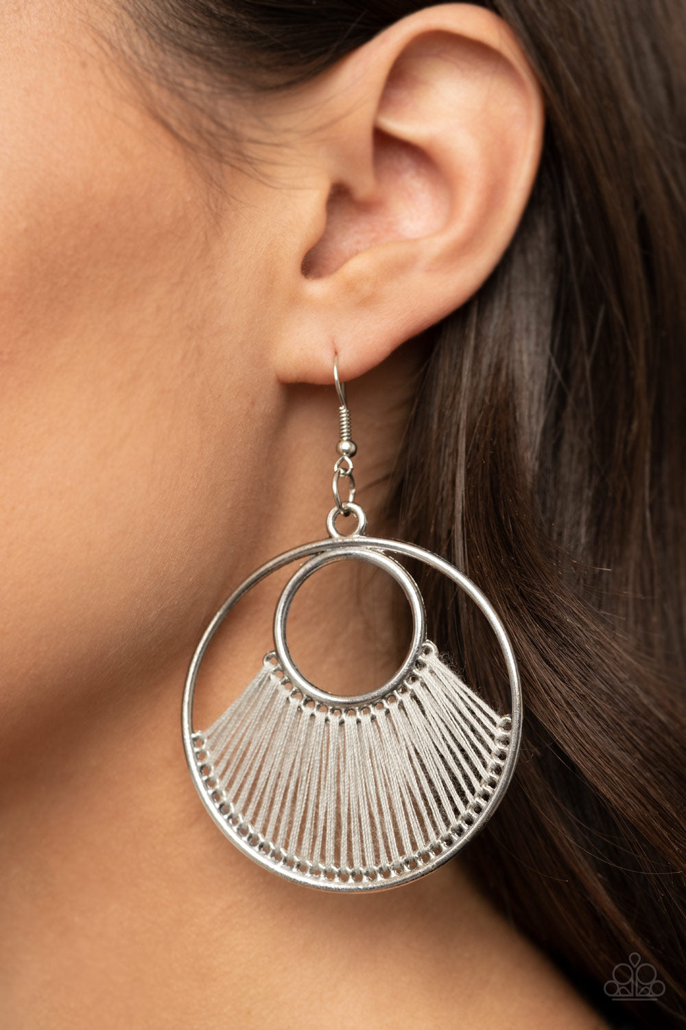 Paparazzi Really High-Strung - Silver Earrings - Pusher P