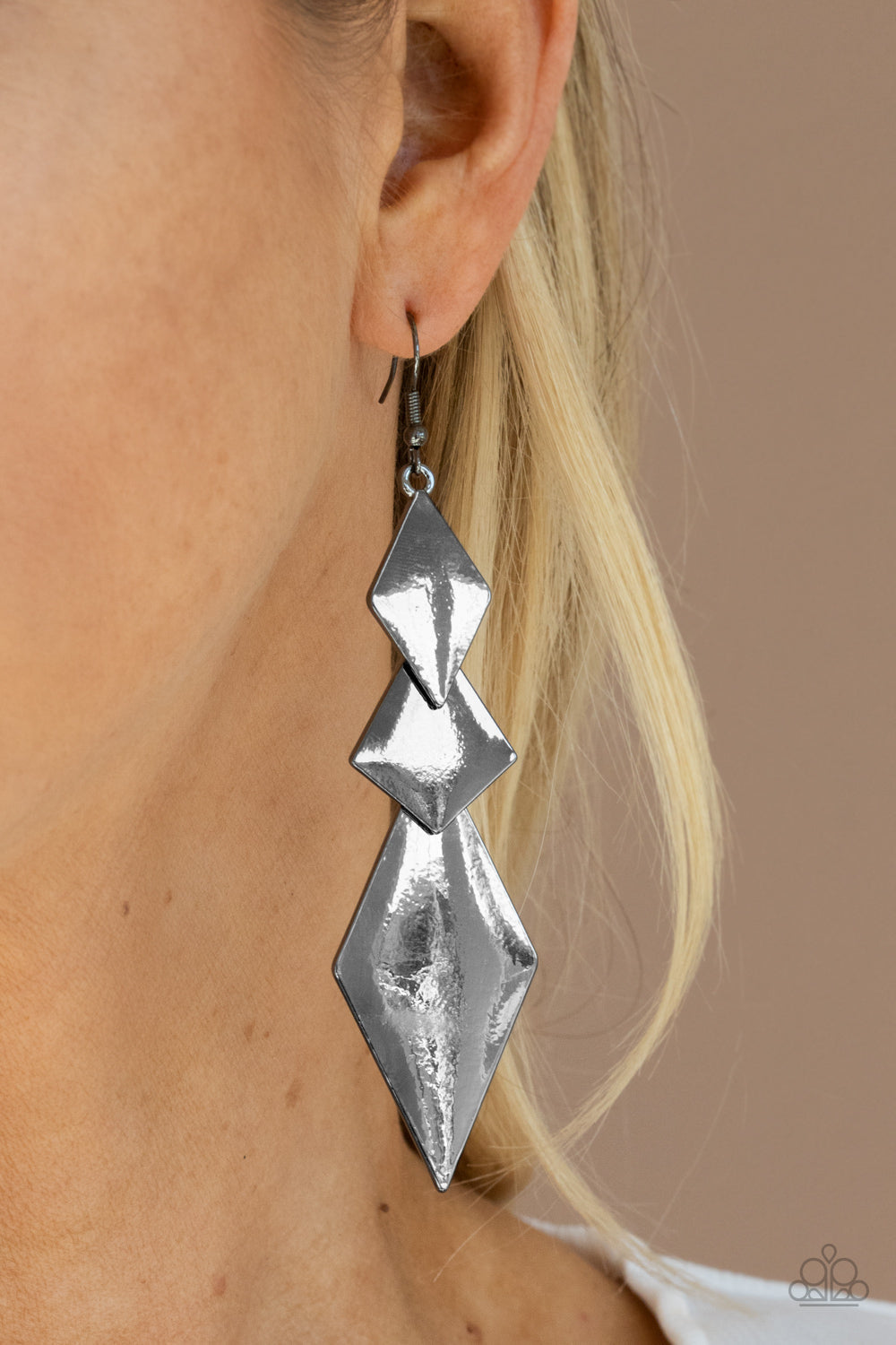 Paparazzi Danger Ahead - Black Earrings - Pusher P
