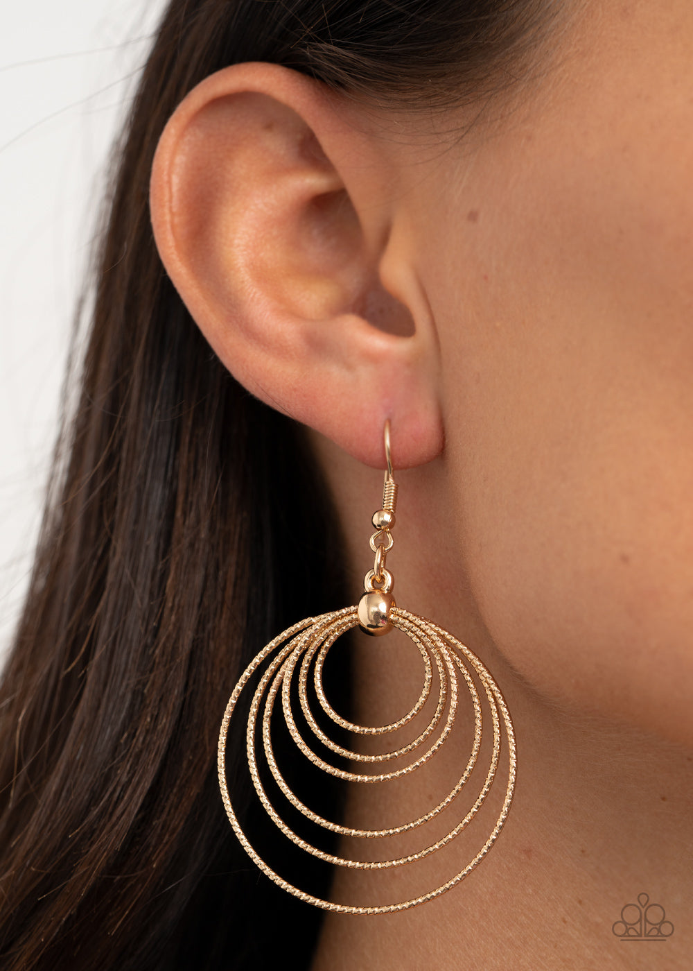 Paparazzi Elliptical Elegance - Gold Earrings - Pusher P