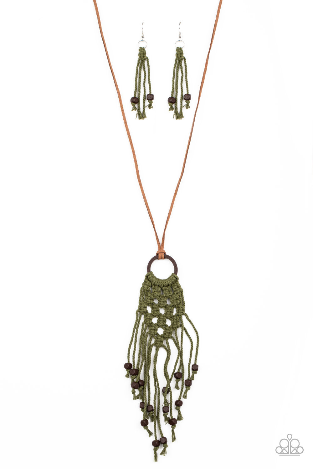 Paparazzi It’s Beyond MACRAME! - Green Necklace - Pusher P