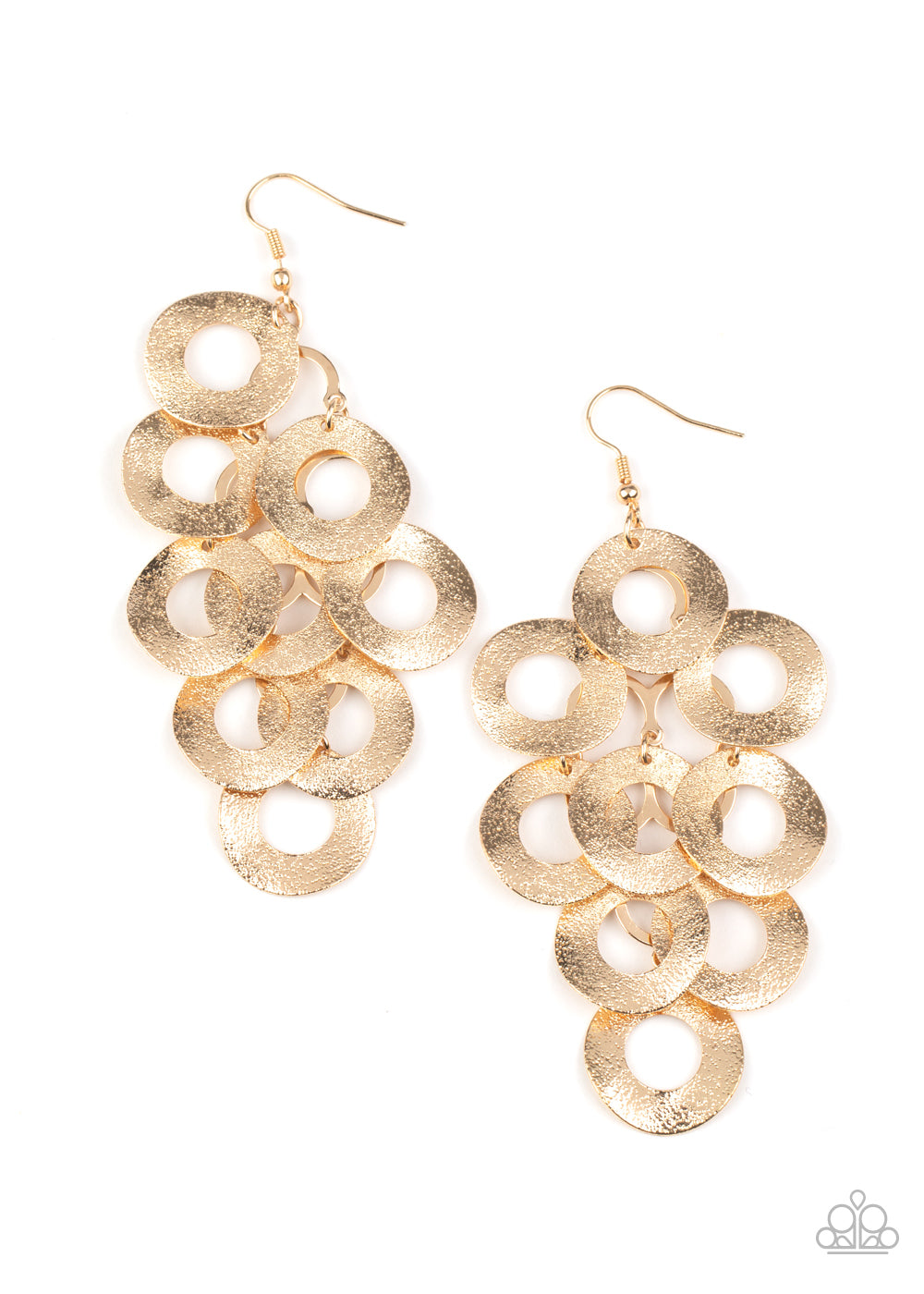 Paparazzi Scattered Shimmer - Gold Earrings - Pusher P
