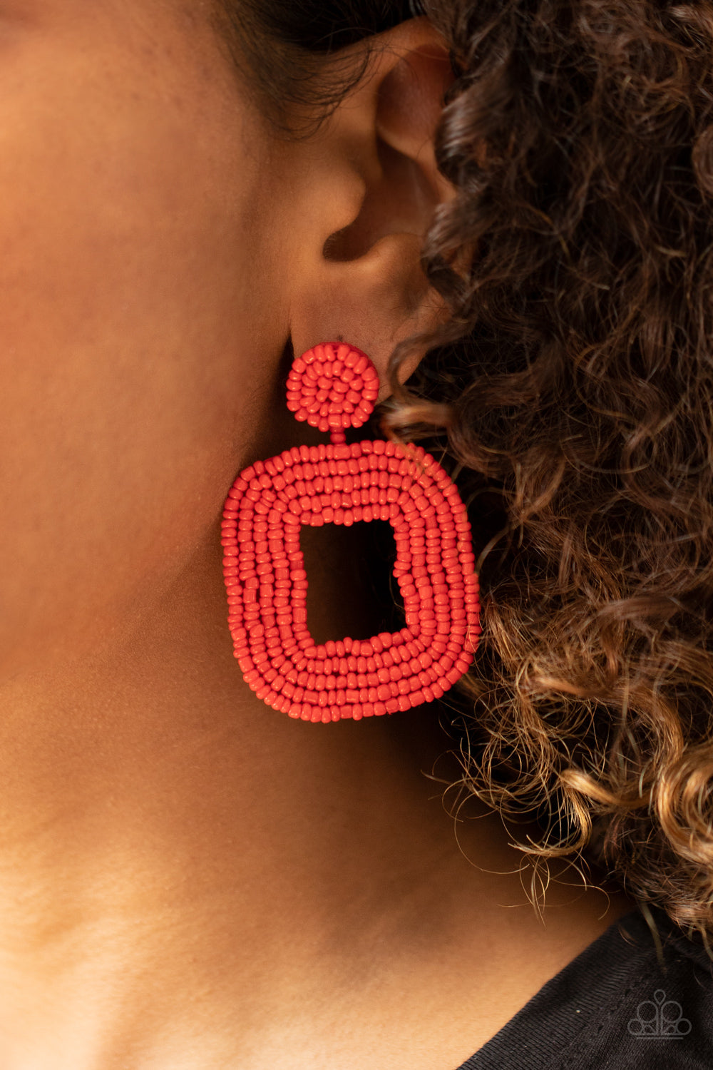 Paparazzi Beaded Bella - Red Earrings - Pusher P