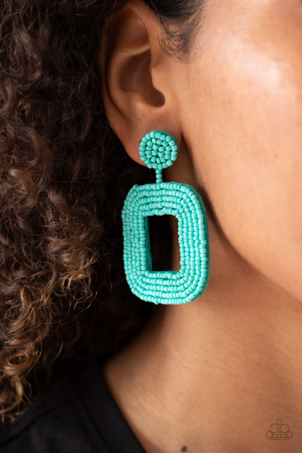 Paparazzi Beaded Bella - Blue Earrings - Pusher P