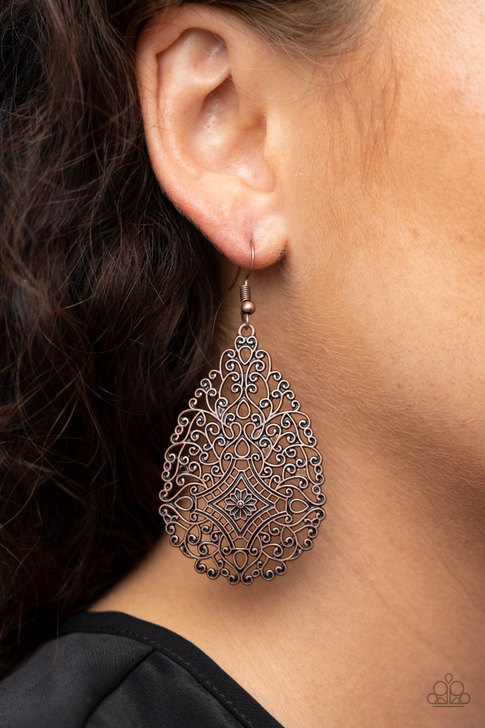 Paparazzi Napa Valley Vintage - Copper Antiqued Earrings
