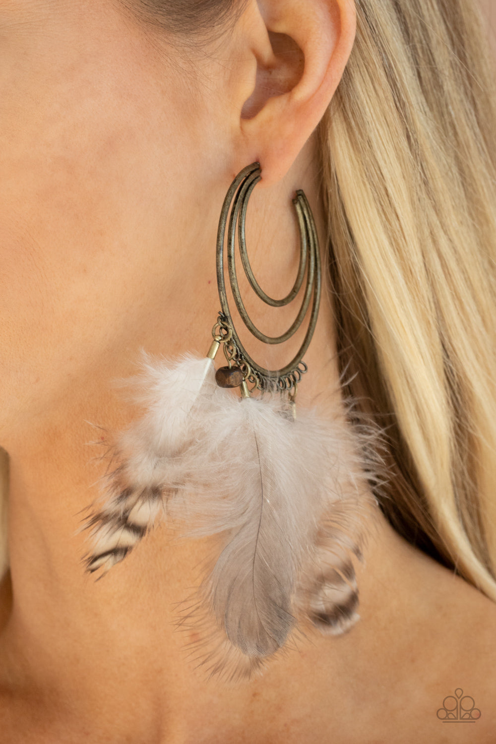 Paparazzi Freely Free Bird - Brass Earrings - Pusher P