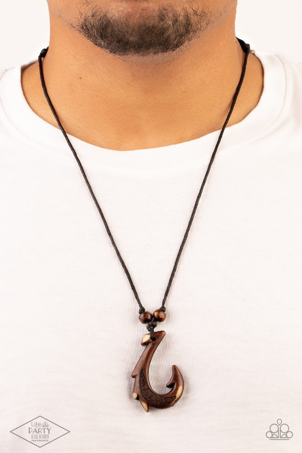 Paparazzi Off The Hook - Black Necklace - Life of the Party - Pusher P