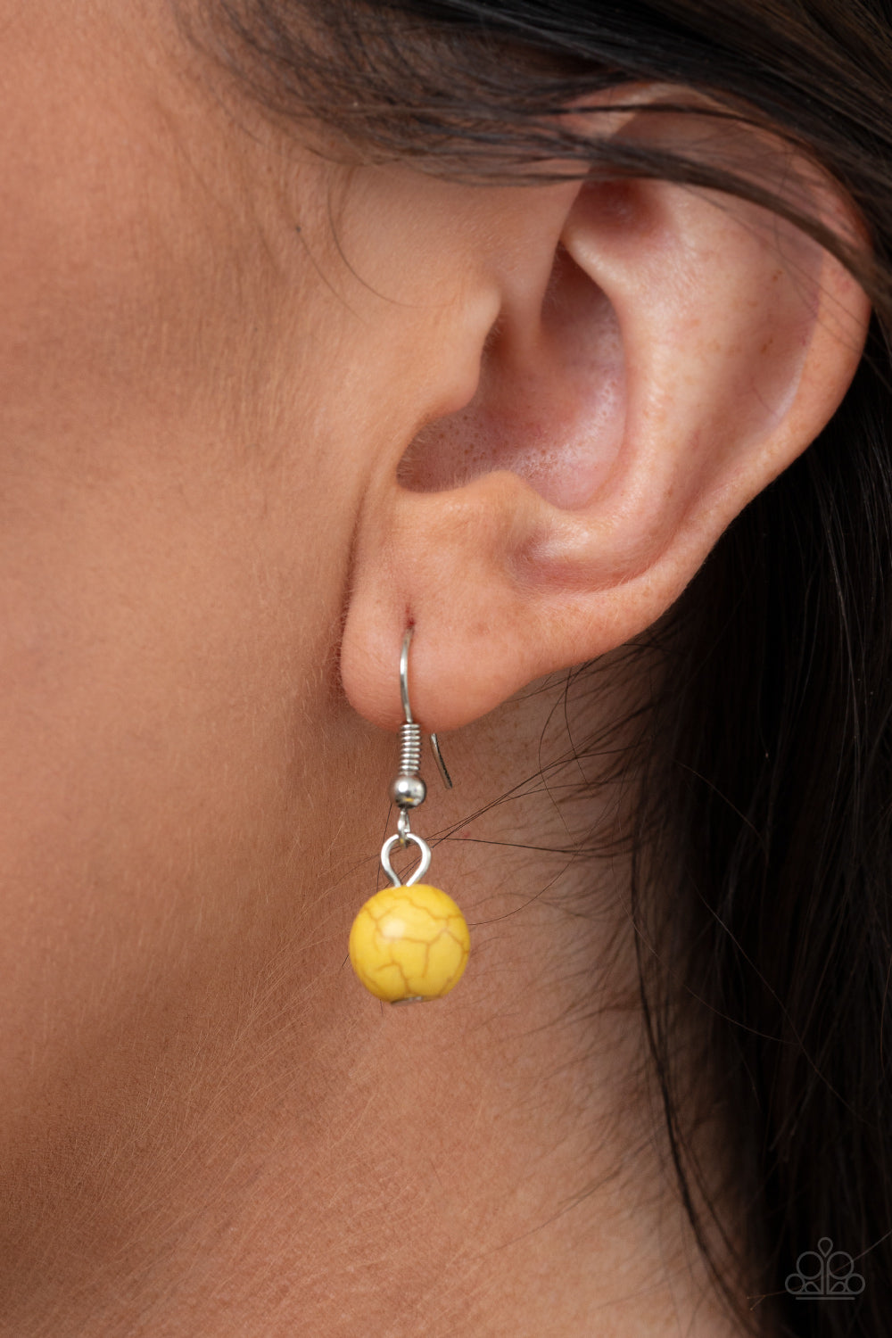 Paparazzi Bountiful Badlands - Yellow Petal Bloom Necklace - Pusher P