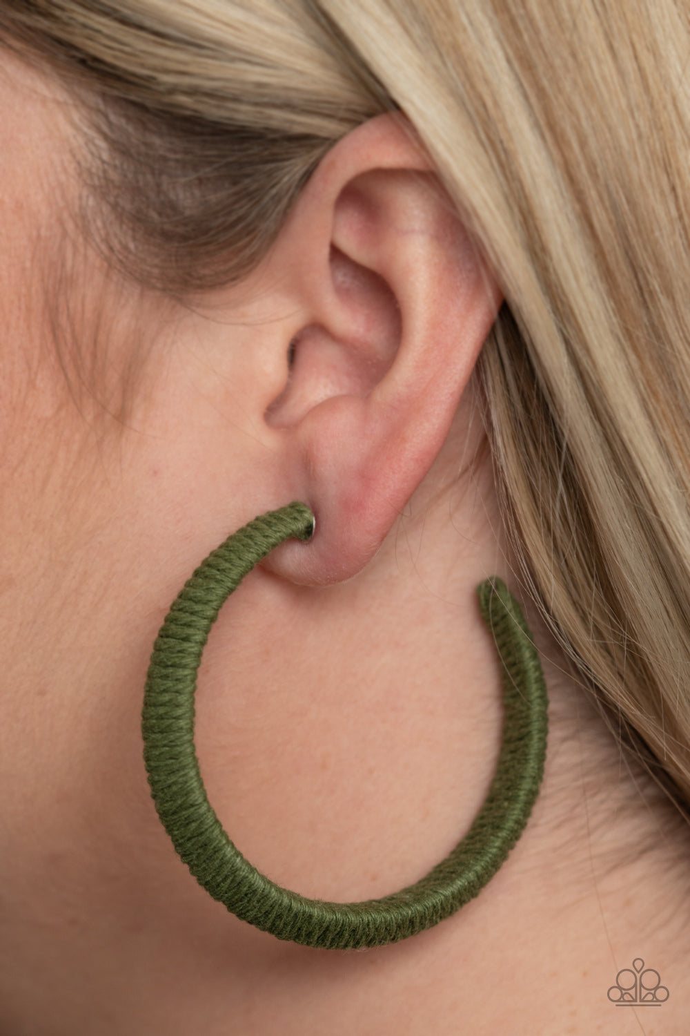 Paparazzi TWINE and Dine - Green Earrings - Pusher P