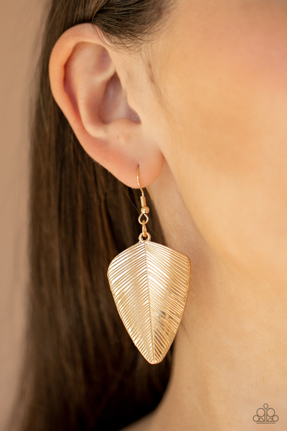 Paparazzi One Of The Flock - Gold Earrings - Pusher P