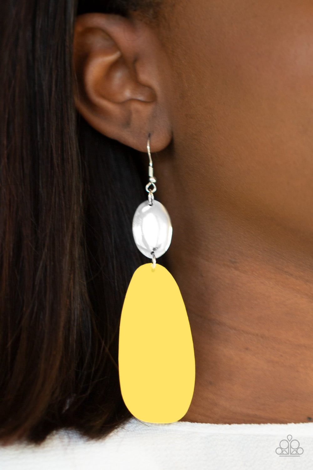 Paparazzi Vivaciously Vogue - Yellow Matte Earrings - Pusher P