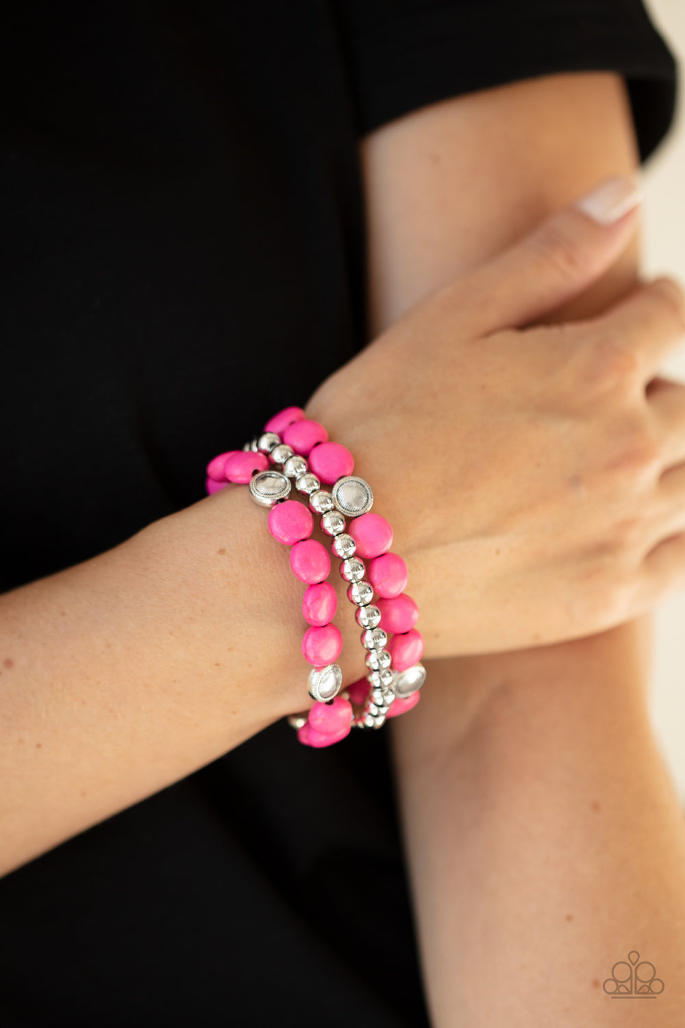 Paparazzi Desert Verbena - Pink Bracelet - Pusher P