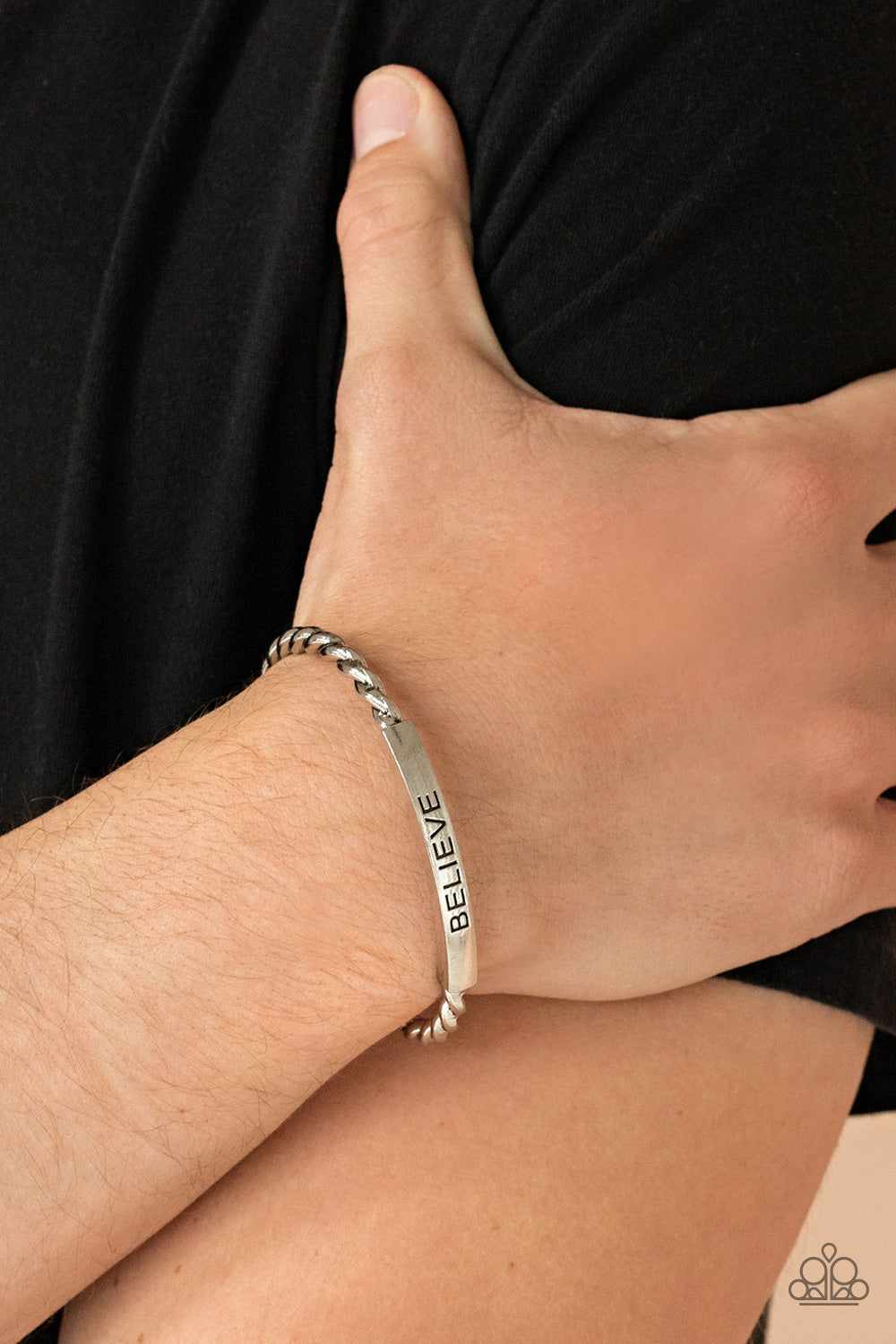 Paparazzi Keep Calm and Believe - Silver Bracelet - Pusher P