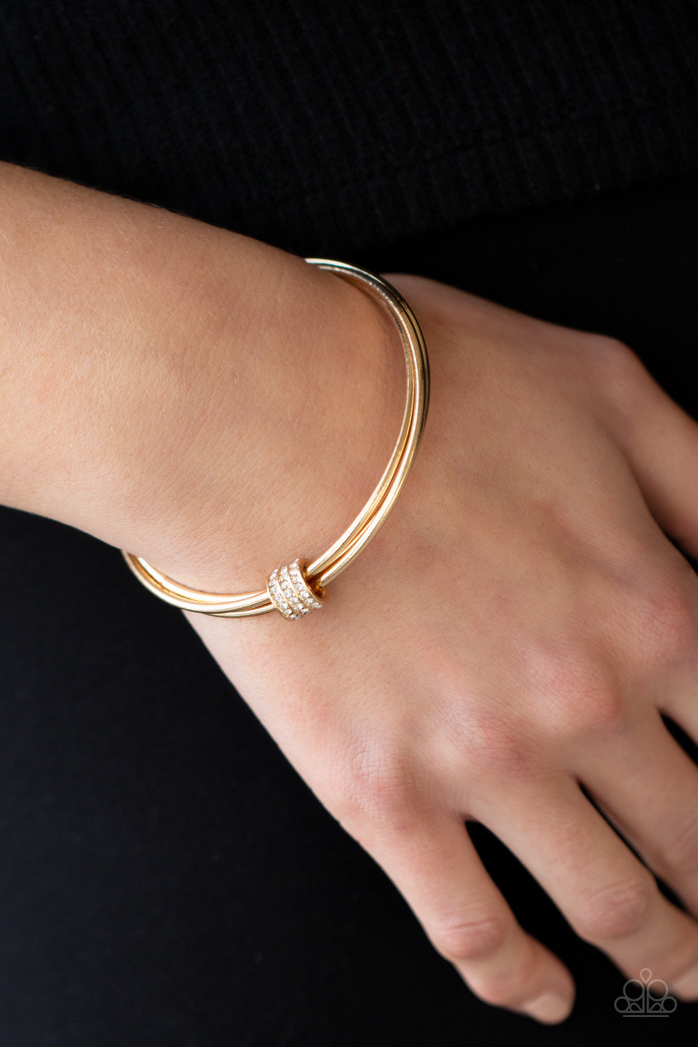 Paparazzi Roll Out The Rhinestones - Gold Bracelet - Pusher P