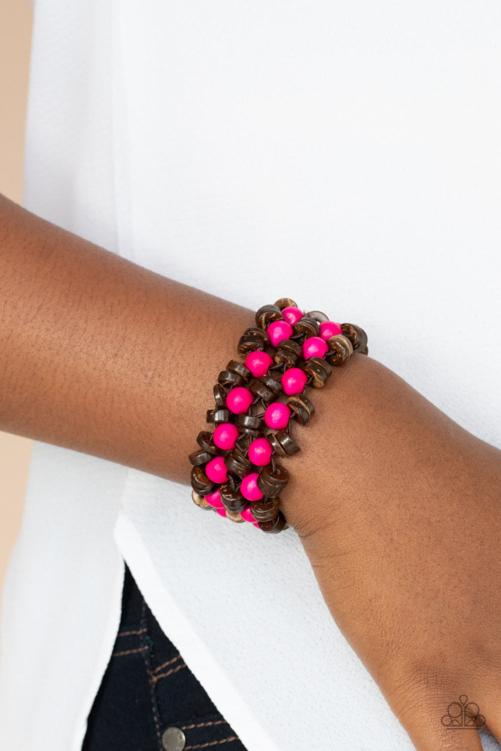 Paparazzi Tahiti Tourist - Pink Bracelet - Pusher P